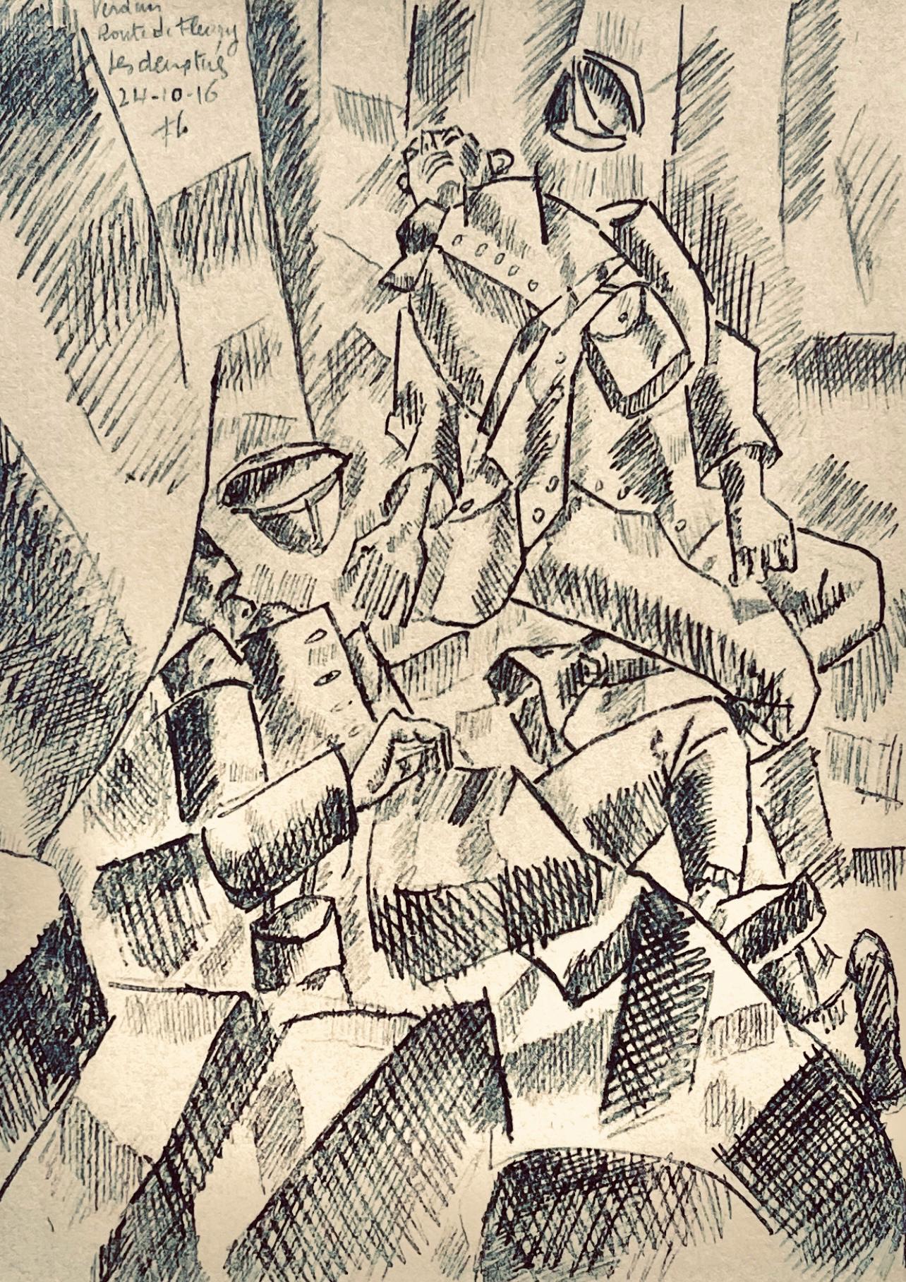 Fernand Lger, Sur La Route De Fleury: Les Deux Tus, Dessins De Guerre 1915-16, Lithograph