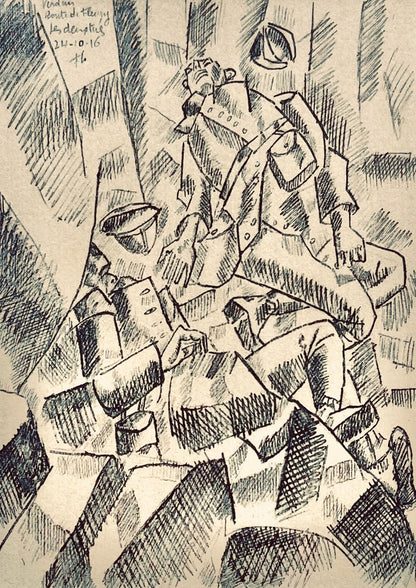 Fernand Lger, Sur La Route De Fleury: Les Deux Tus, Dessins De Guerre 1915-16, Lithograph