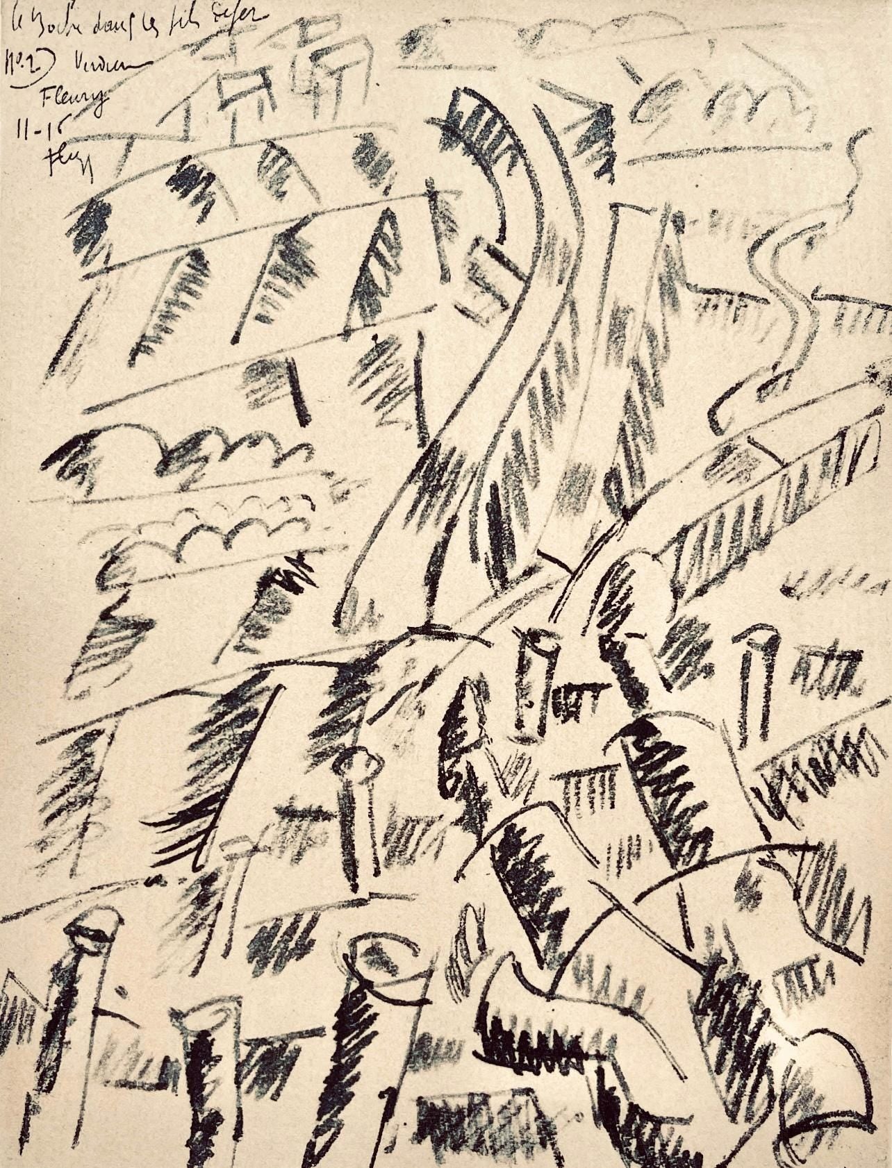 Fernand Lger, Lger, Le Boche Dans Les Fils De Fer, Dessins De Guerre, Lithograph