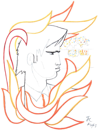 Jean Cocteau, Le Buisson Ardent, Taureaux, Lithographies De Jean Cocteau, Lithograph