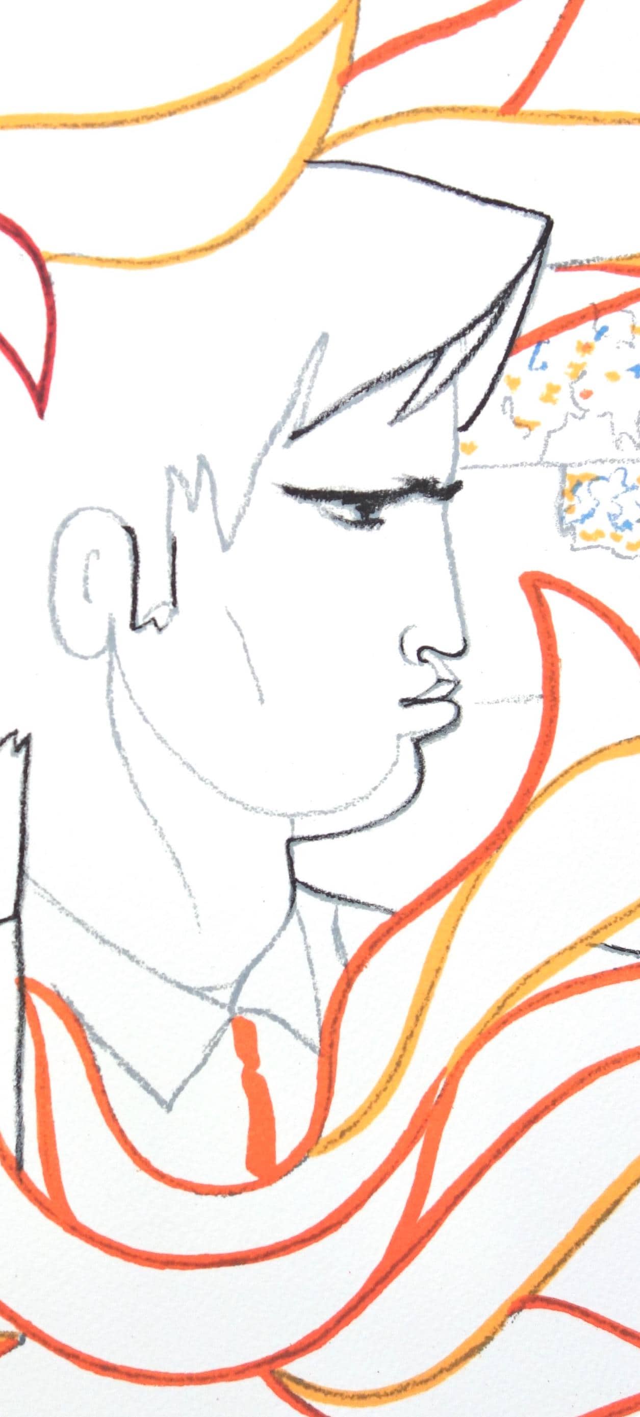 Jean Cocteau, Le Buisson Ardent, Taureaux, Lithographies De Jean Cocteau, Lithograph