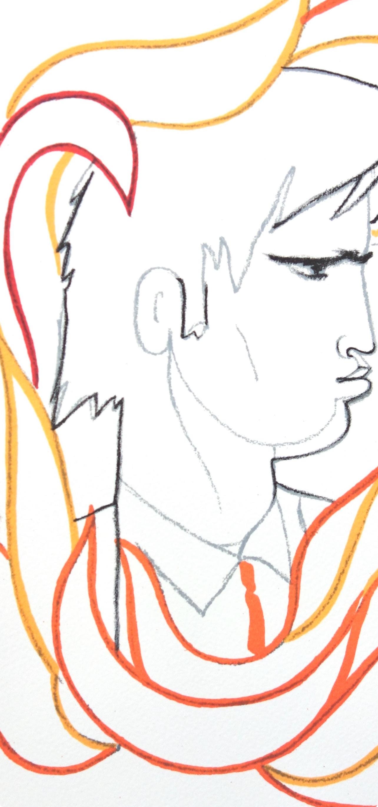 Jean Cocteau, Le Buisson Ardent, Taureaux, Lithographies De Jean Cocteau, Lithograph