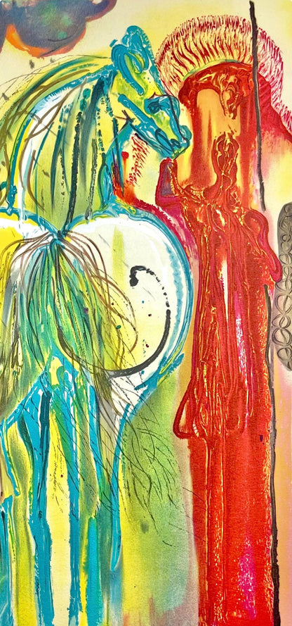 Salvador Dali, Le Centurion, Les Chevaux De Dali, Fac-Simile Signed, Lithograph (After)