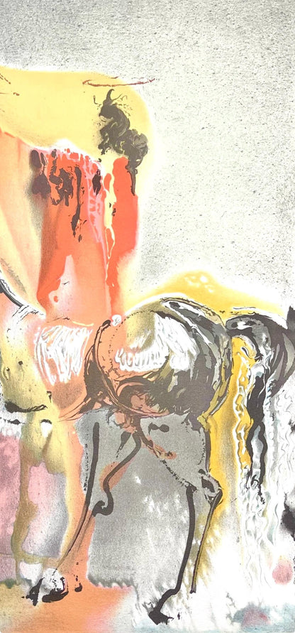Salvador Dali, Le Chevalier Chrtien, Les Chevaux De Dali, Fac-Simile Signed, Lithograph (After)