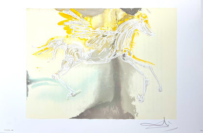 Salvador Dali, Pgase, Les Chevaux De Dali, Fac-Simile Signed, Lithograph (After)