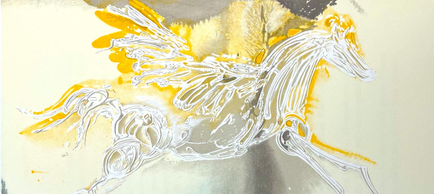 Salvador Dali, Pgase, Les Chevaux De Dali, Fac-Simile Signed, Lithograph (After)