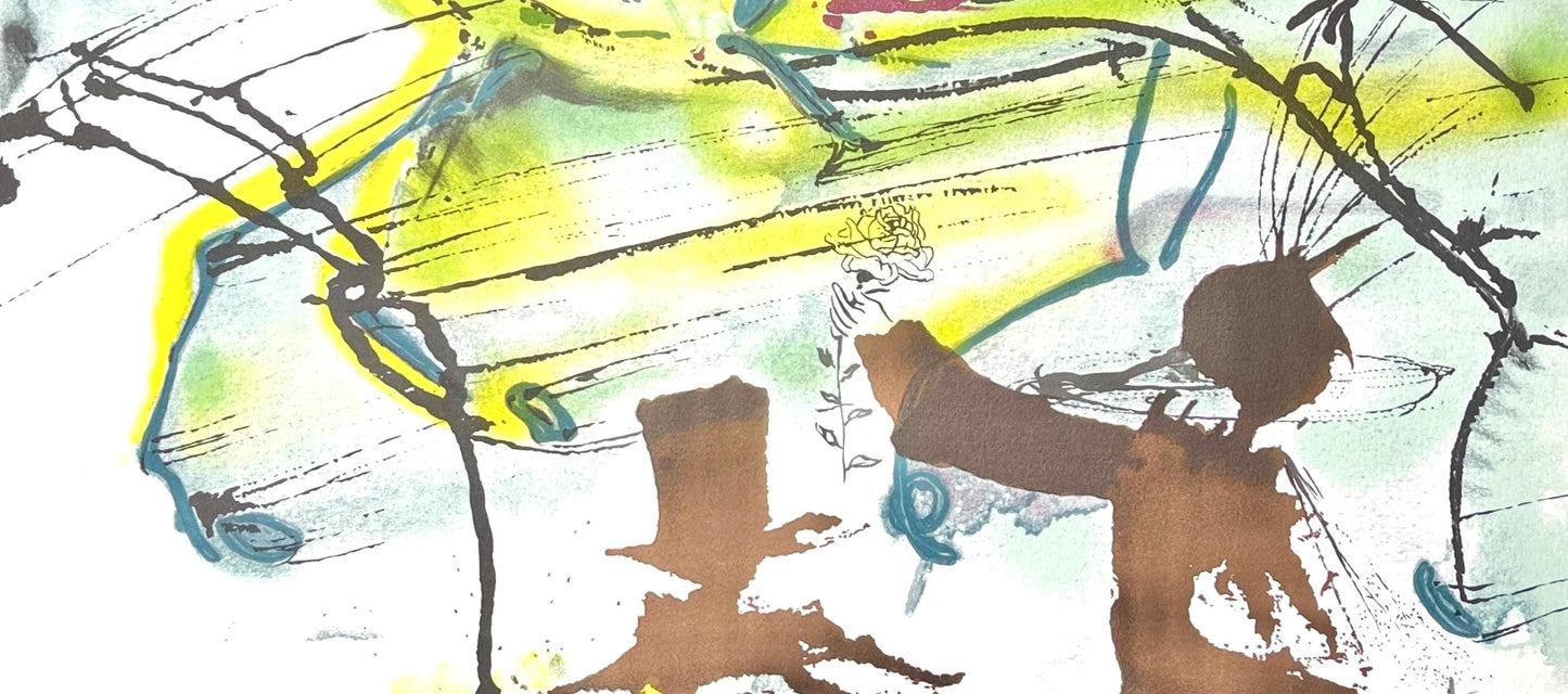 Salvador Dali, Le Cheval De Course, Les Chevaux De Dali, Fac-Simile Signed, Lithograph (After)