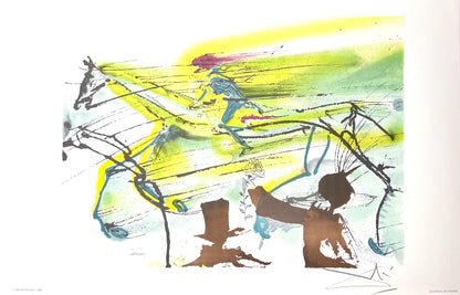 Salvador Dali, Le Cheval De Course, Les Chevaux De Dali, Fac-Simile Signed, Lithograph (After)