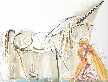Salvador Dali, La Licorne, Les Chevaux De Dali, Fac-Simile Signed, Lithograph (After)