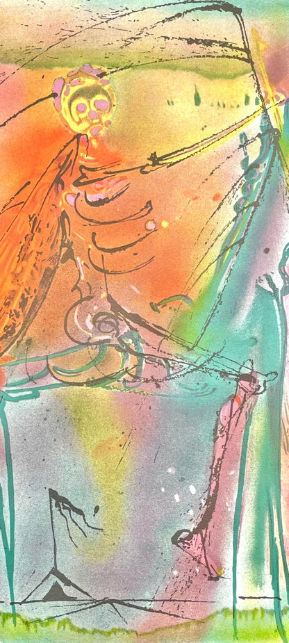 Salvador Dali, Le Cheval De La Mort, Les Chevaux De Dali, Fac-Simile Signed, Lithograph (After)