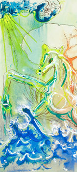 Salvador Dali, Le Cheval De Triomphe, Les Chevaux De Dali, Fac-Simile Signed, Lithograph (After)