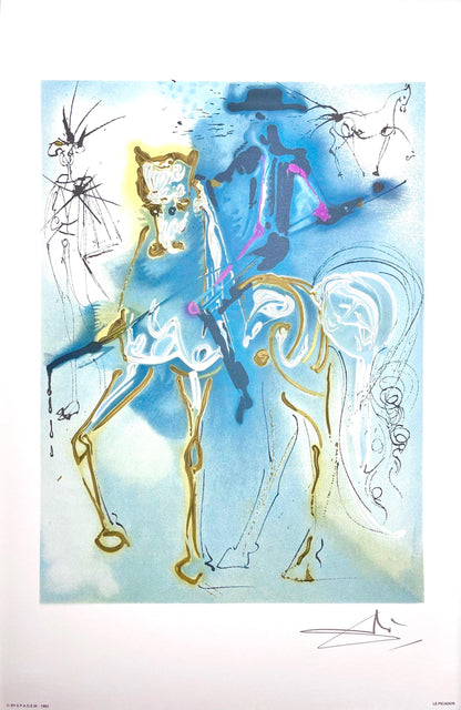 Salvador Dali, Picador, Les Chevaux De Dali, Fac-Simile Signed, Lithograph (After)
