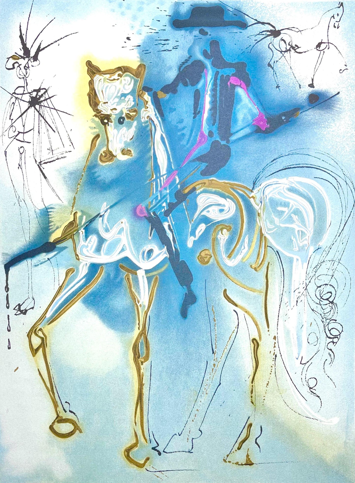 Salvador Dali, Picador, Les Chevaux De Dali, Fac-Simile Signed, Lithograph (After)
