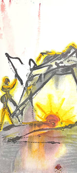 Salvador Dali, Le Cheval De Labeur, Les Chevaux De Dali, Fac-Simile Signed, Lithograph (After)