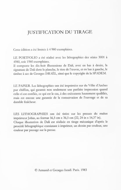 Salvador Dali, Le Cheval De Labeur, Les Chevaux De Dali, Fac-Simile Signed, Lithograph (After)