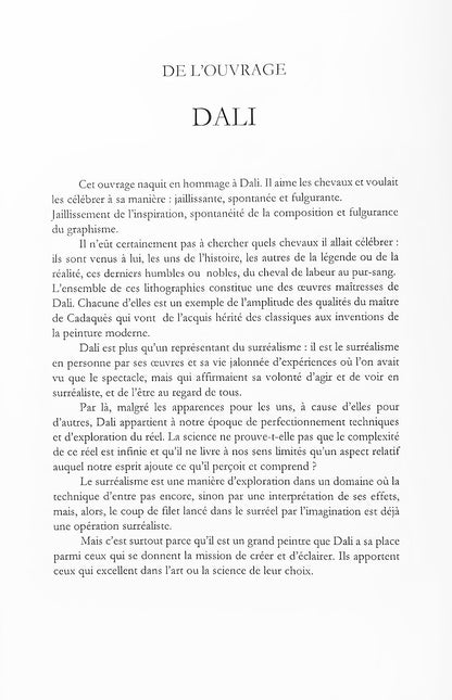 Salvador Dali, Le Cheval De Labeur, Les Chevaux De Dali, Fac-Simile Signed, Lithograph (After)