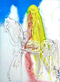 Salvador Dali, Dame Godiva, Les Chevaux De Dali, Fac-Simile Signed, Lithograph (After)