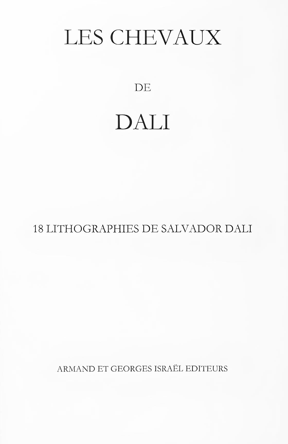 Salvador Dali, Cheval De Troie, Les Chevaux De Dali, Fac-Simile Signed, Lithograph (After)