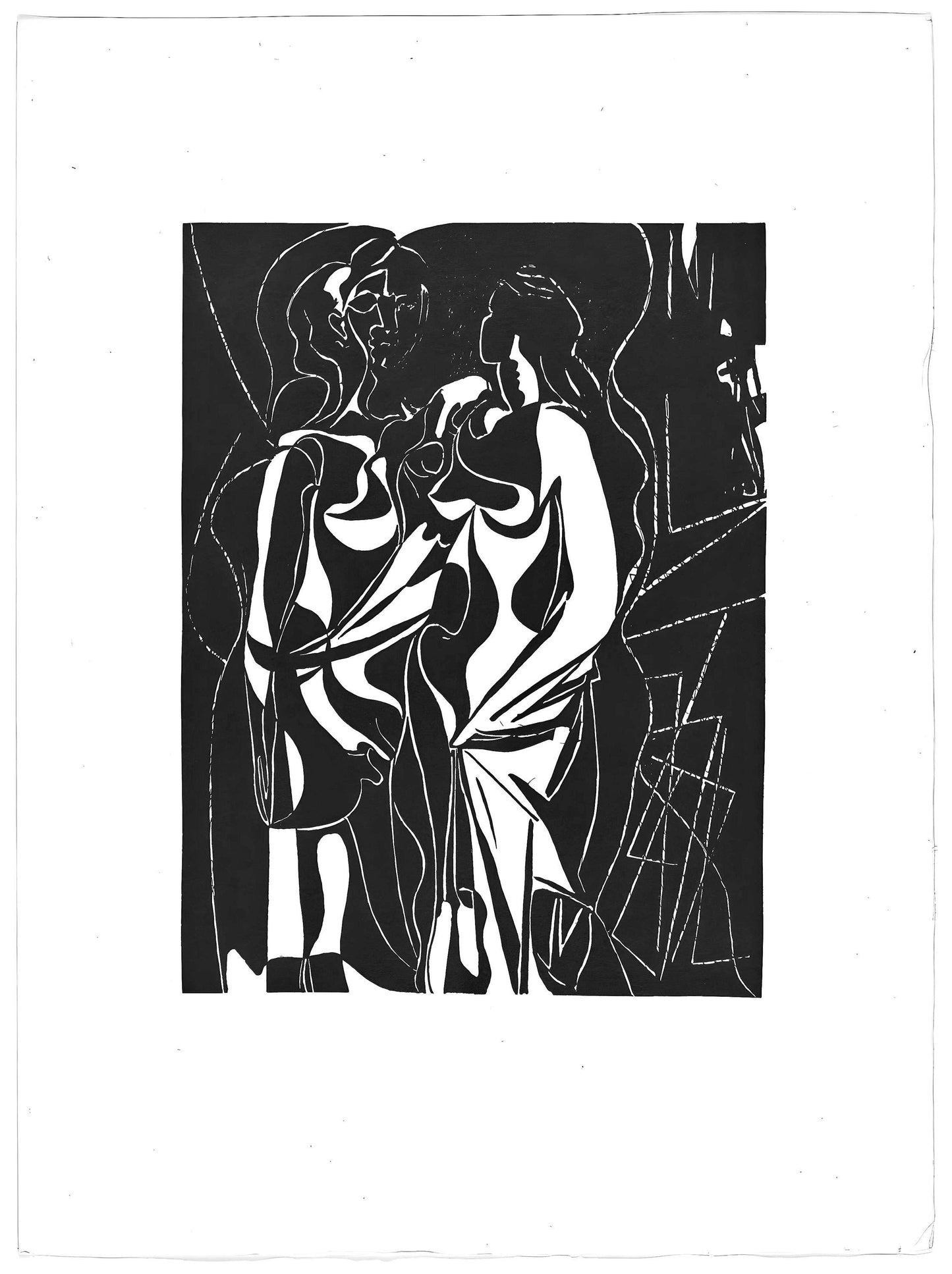 Pablo Picasso, Composition (Johnson/Vollard 193; Monod 10485), Hlne Chez Archimde, Woodcut