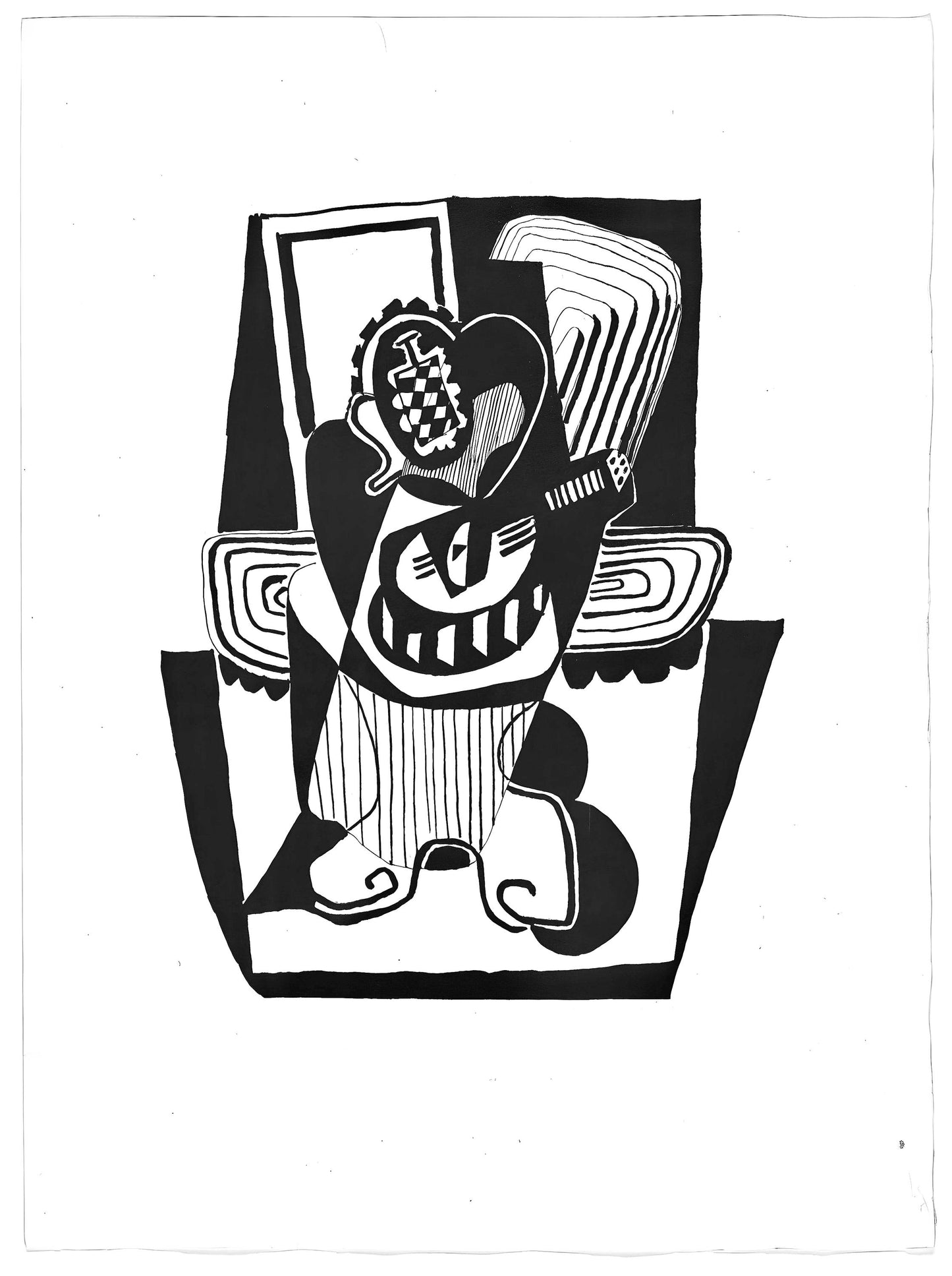 Pablo Picasso, Composition (Johnson/Vollard 193; Monod 10485), Hlne Chez Archimde, Woodcut