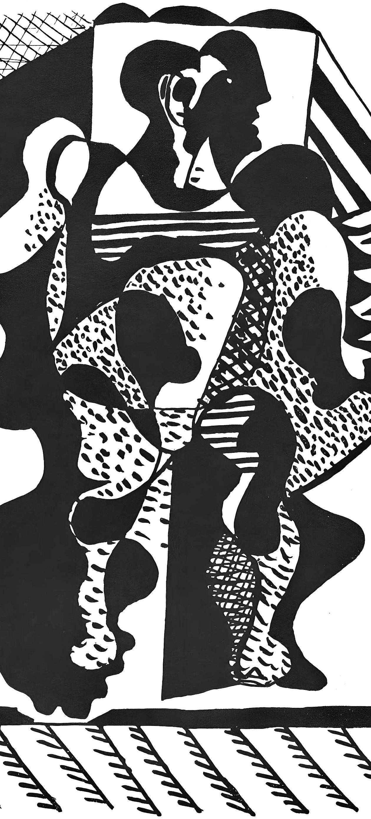 Pablo Picasso, Composition (Monod 10485), Hlne Chez Archive De Illustrations De Pablo Picasso,