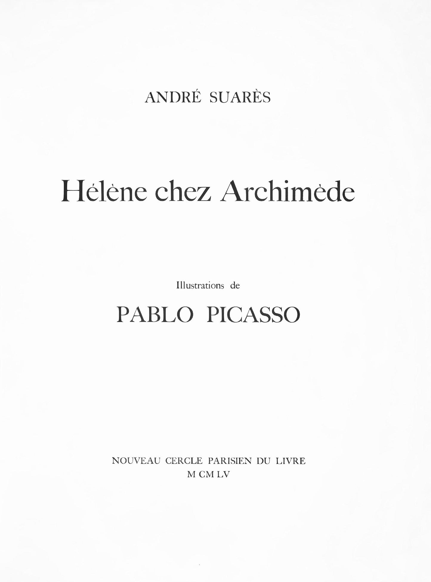 Pablo Picasso, Composition (Johnson/ Vollard 193; Monod 10485), Hlne chez Archimde, Woodcut