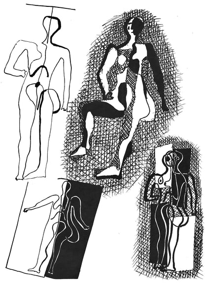 Pablo Picasso, Composition (Johnson/ Vollard 193; Monod 10485), Hlne chez Archimde, Woodcut