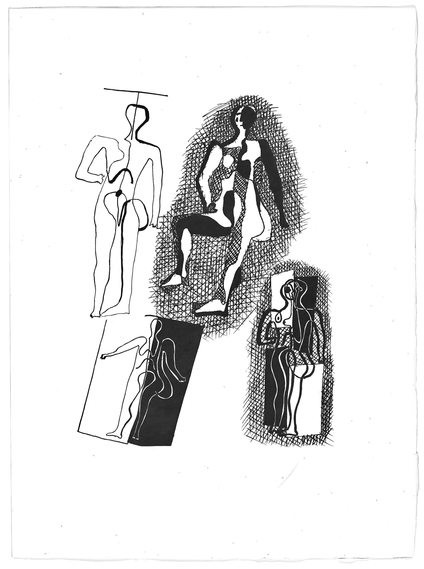 Pablo Picasso, Composition (Johnson/ Vollard 193; Monod 10485), Hlne chez Archimde, Woodcut