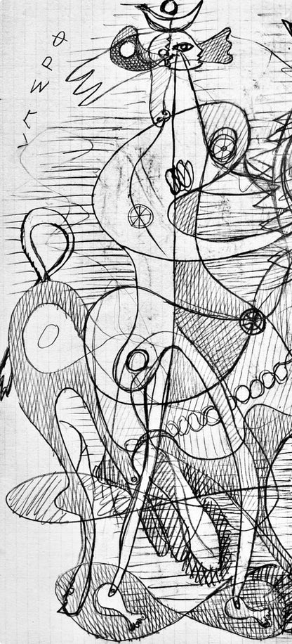 Georges Braque, Composition, Hsiode, Thogonie, Derrire Le Miroir, Lithograph