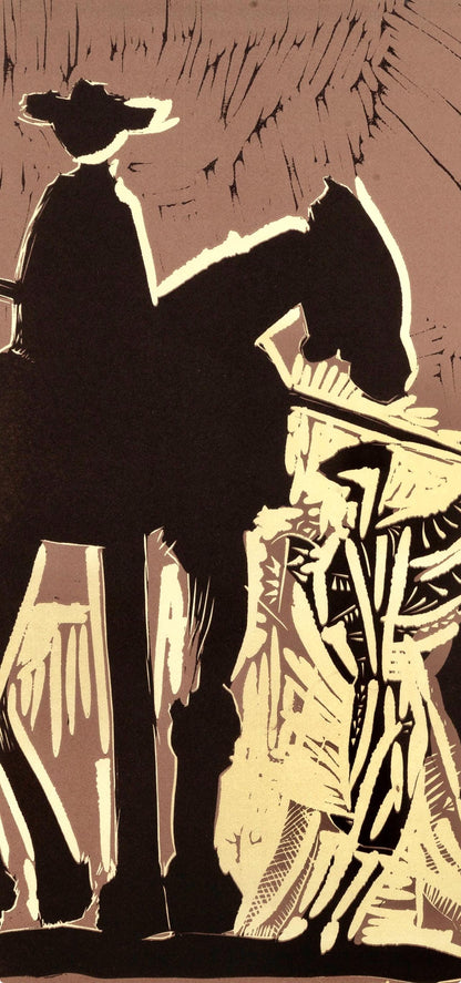 Pablo Picasso, Avant La Pique (Orozco 214), Grabados Al Linleo, Linocut