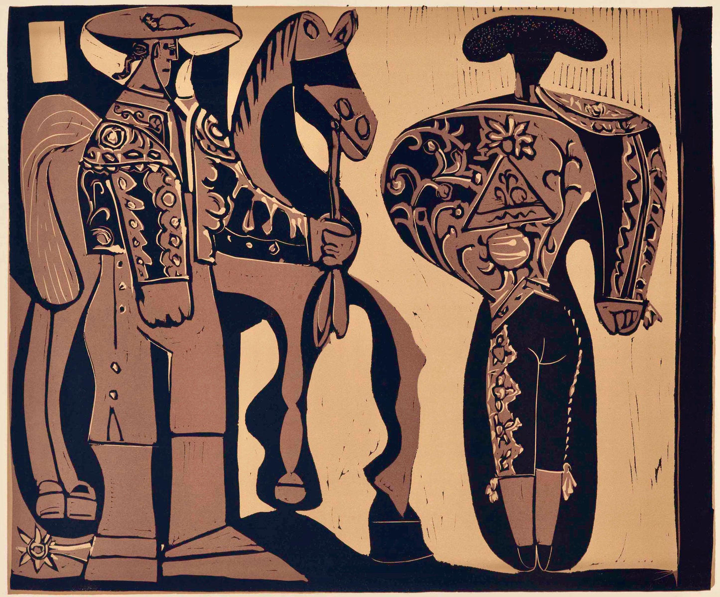 Pablo Picasso, Picador Et Torero (Orozco 214), Grabados Al Linleo, Linocut