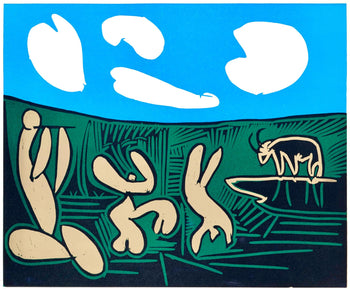 Pablo Picasso, Bacchanale L'Acrobate (Orozco 214), Grabados Al Linleo, Linocut