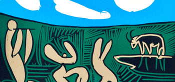 Pablo Picasso, Bacchanale L'Acrobate (Orozco 214), Grabados Al Linleo, Linocut