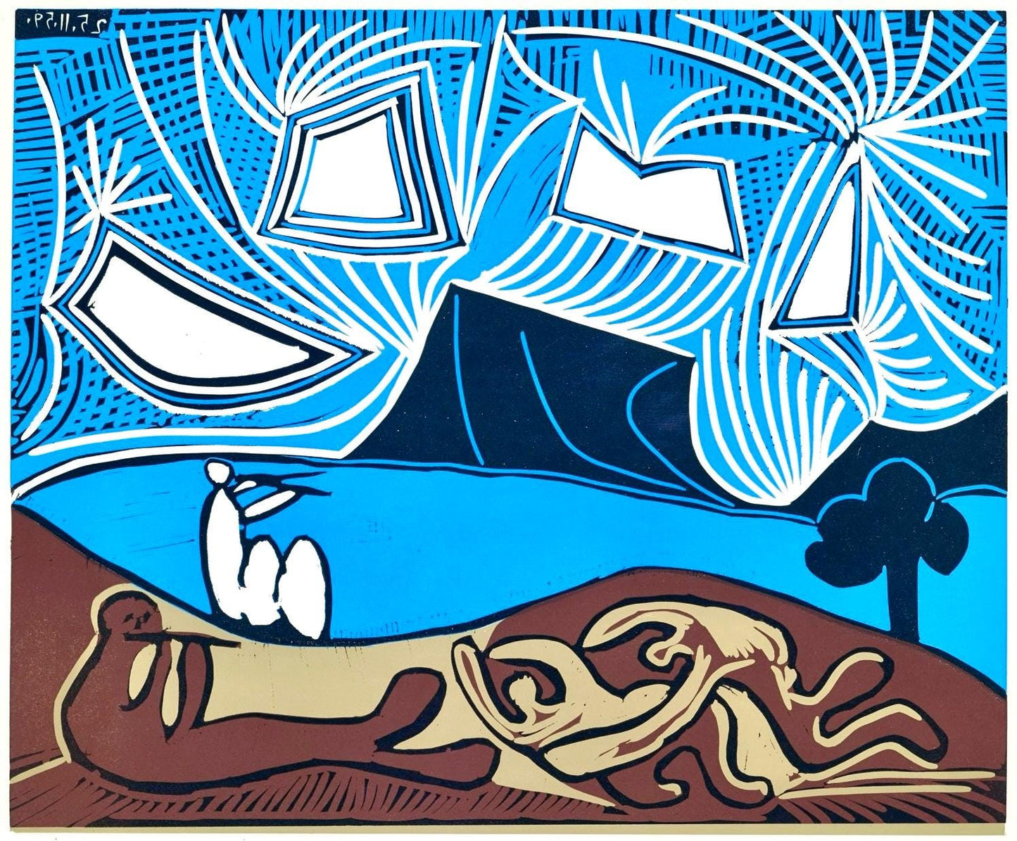 Pablo Picasso, Bacchanale (Orozco 214), Grabados Al Linleo, Linocut