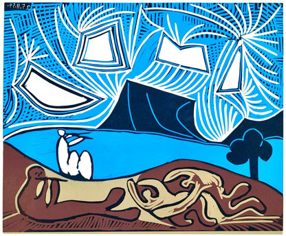 Pablo Picasso, Bacchanale (Orozco 214), Grabados Al Linleo, Linocut