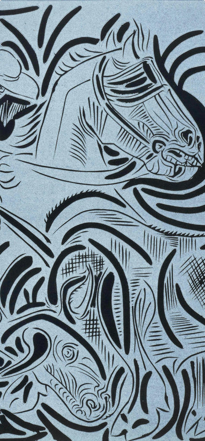 Pablo Picasso, Pique (Orozco 214), Grabados Al Linleo, Linocut
