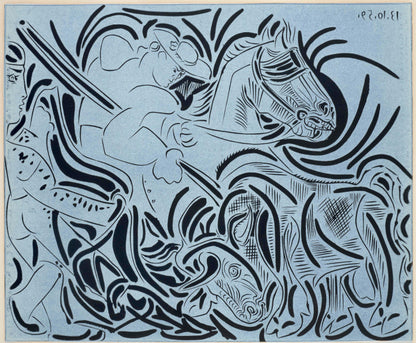 Pablo Picasso, Pique (Orozco 214), Grabados Al Linleo, Linocut