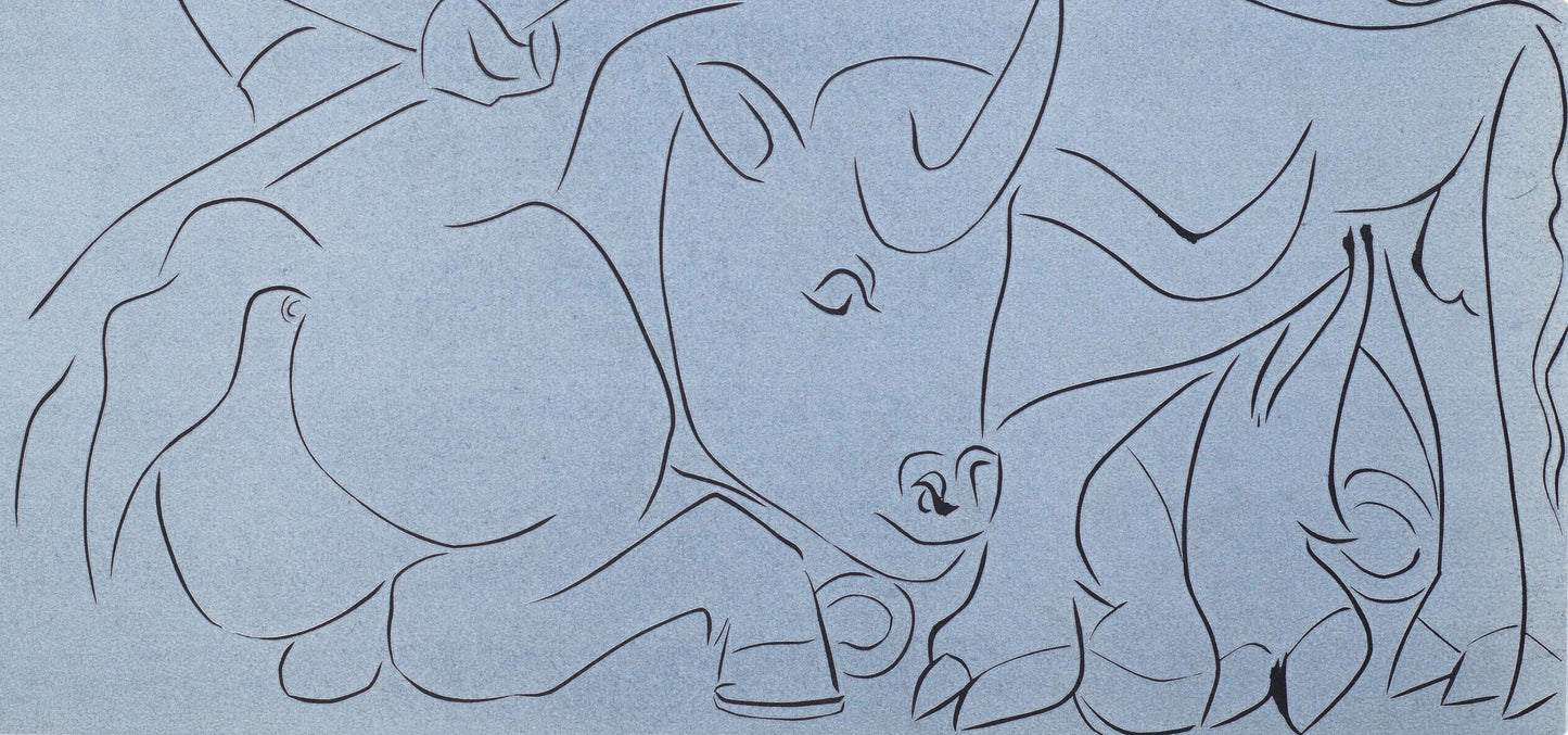 Pablo Picasso, La Pique Casse (Orozco 214), Grabados Al Linleo, Linocut