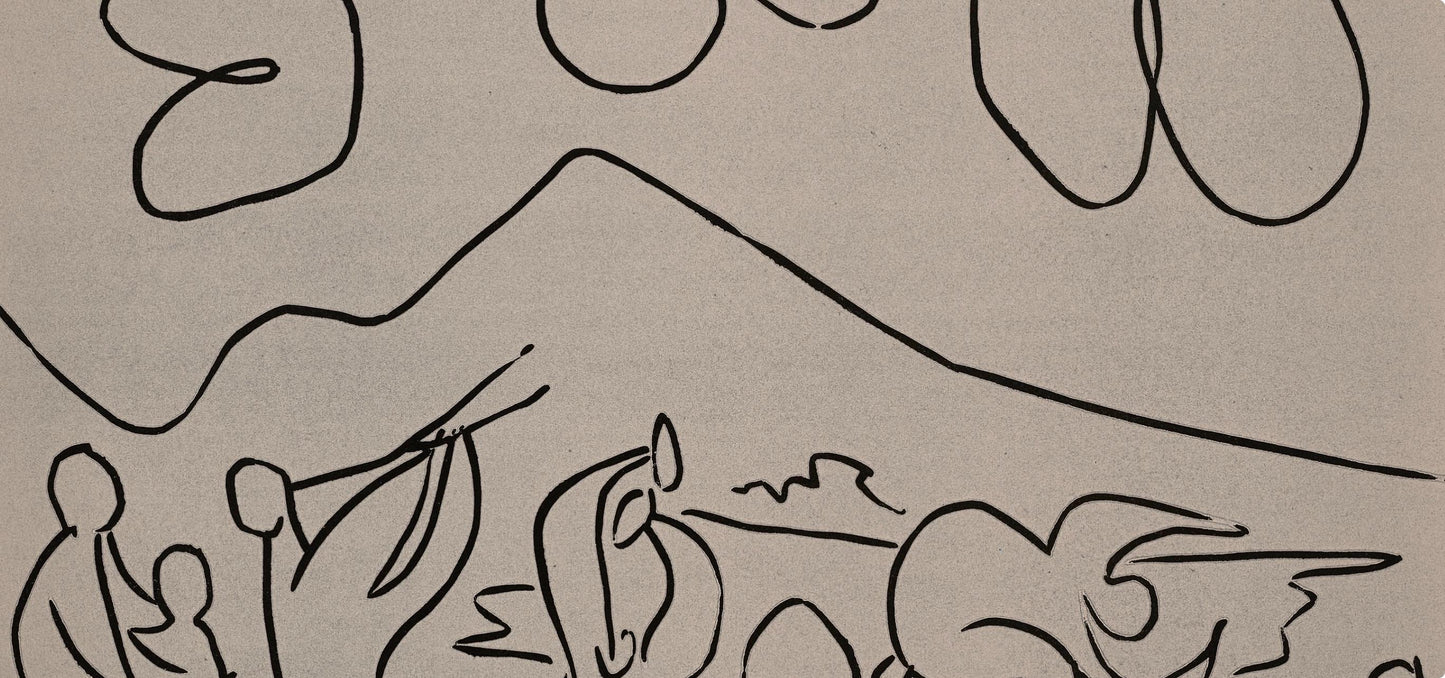 Pablo Picasso, Bacchanale (Orozco 214), Grabados Al Linleo, Linocut