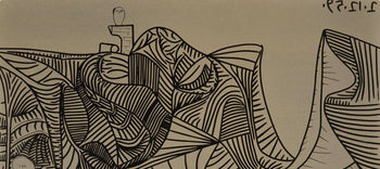 Pablo Picasso, Bacchanale Au Hibou (Orozco 214), Grabados Al Linleo, Linocut