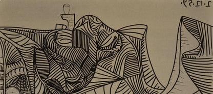 Pablo Picasso, Bacchanale Au Hibou (Orozco 214), Grabados Al Linleo, Linocut