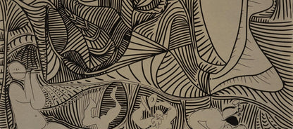 Pablo Picasso, Bacchanale Au Hibou (Orozco 214), Grabados Al Linleo, Linocut