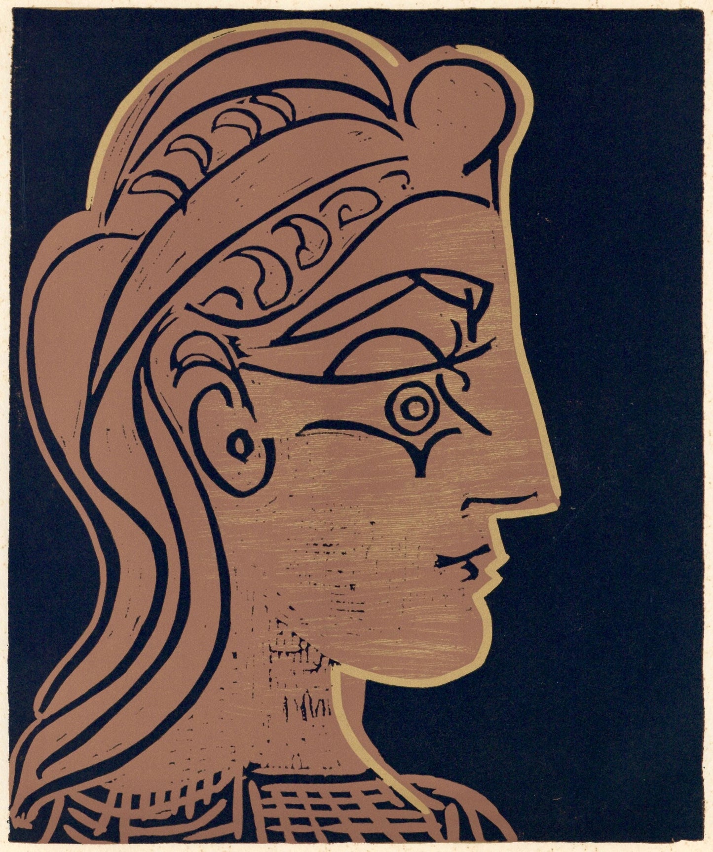 Pablo Picasso, Tte De Femme (Orozco 214), Grabados Al Linleo, Linocut