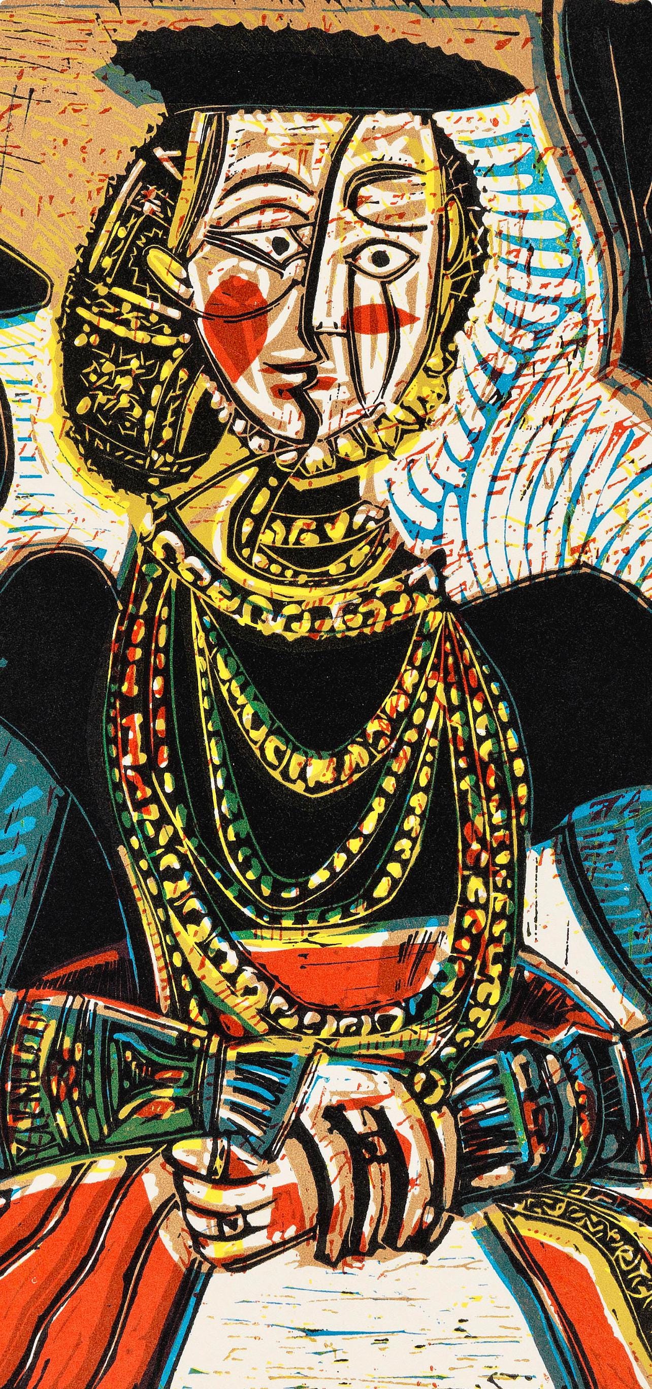 Pablo Picasso, Portrait De Jeune Fille (Orozco 214), Grabados Al Linleo, Linocut