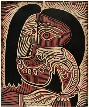 Pablo Picasso, Femme Au Collier (Orozco 214), Grabados Al Linleo, Linocut