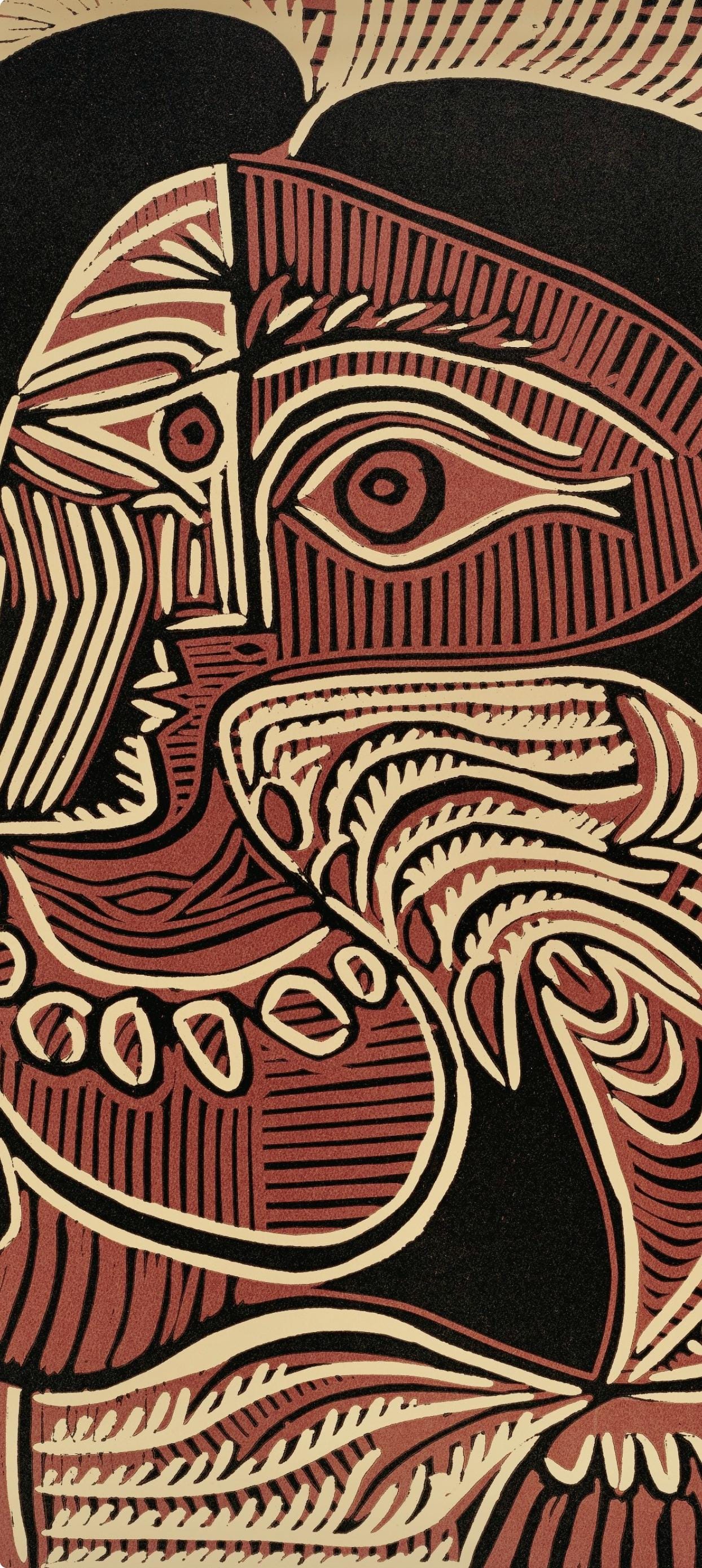 Pablo Picasso, Femme Au Collier (Orozco 214), Grabados Al Linleo, Linocut
