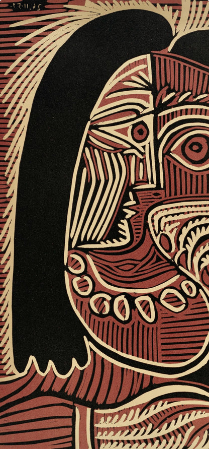 Pablo Picasso, Femme Au Collier (Orozco 214), Grabados Al Linleo, Linocut