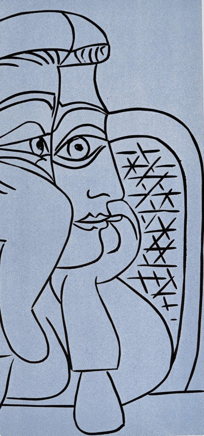 Pablo Picasso, Femme Accoude (Orozco 214), Grabados Al Linleo, Linocut