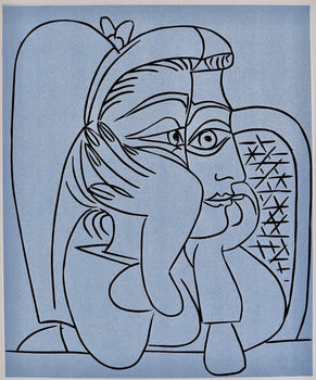 Pablo Picasso, Femme Accoude (Orozco 214), Grabados Al Linleo, Linocut