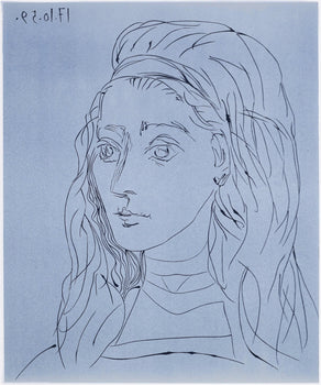 Pablo Picasso, Portrait De Jacqueline (Orozco 214), Grabados Al Linleo, Linocut